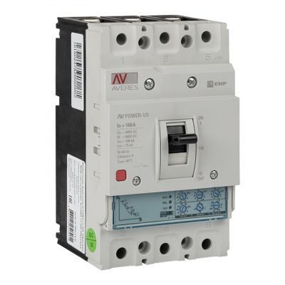 Автоматический выключатель AV POWER-1/3 160А 50kA ETU2,0 EKF AVERES mccb-13-160-2.0-av