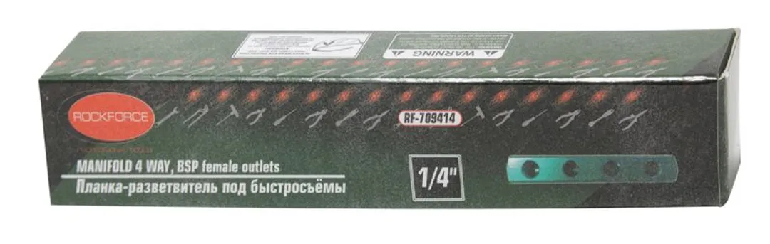 Планка-разветвитель резьбовая на 4 выхода, внутр. резьба 1/4" RockForce RF-709414