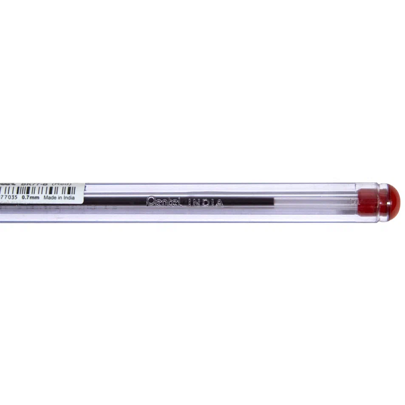 Ручка шариковая "ВК 77", 0.7 мм, прозрачный, стерж. красный