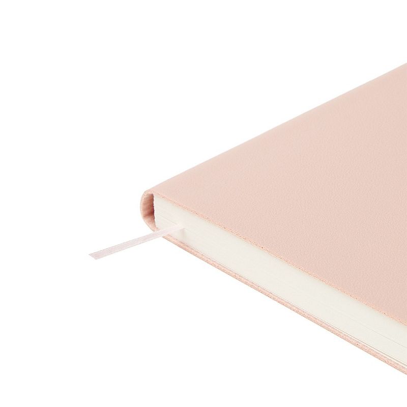 Ежедневник недатированный "Grand", А5, 256 страниц, линейка, кожзам, пудровый розовый