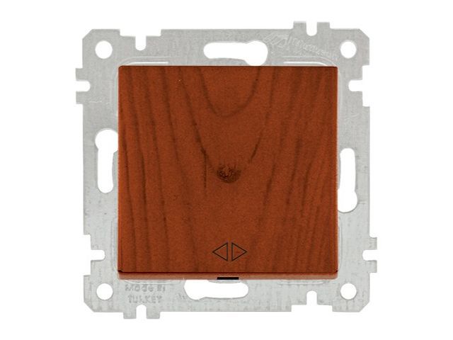 Выключатель промежуточный многопозиционный, скрытый, без рамки, пруж. зажим, вишня, RITA, 10 A, 250 V, IP 20, Mutlusan 22004080156