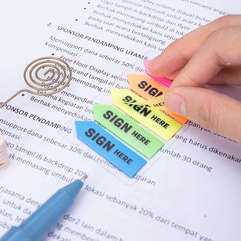 Закладки клейкие "Deli", 44x12 мм, 100 шт, ассорти