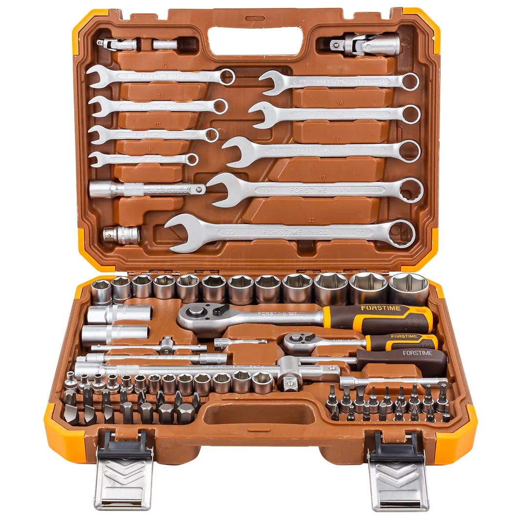 Набор инструментов 82 пр. 1/4"&1/2" 6-гр. FORSTIME FT-4821-5