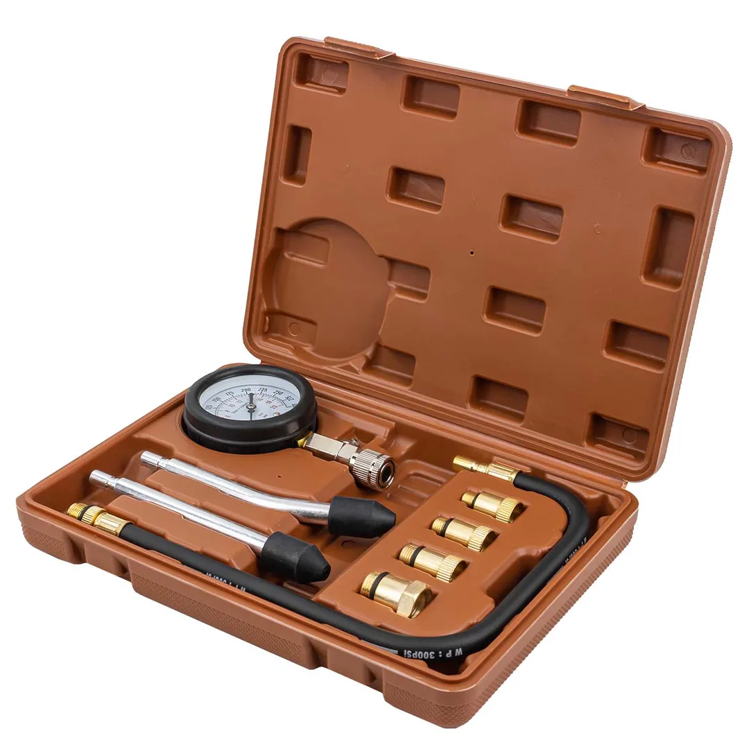 Индикатор компрессии бензинового двигателя Profi 8 пр. 0-21Bar, М10-М22 FORSTIME FT-908G1