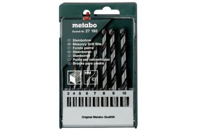 Набор сверел по камню, 8 шт, METABO 627193000