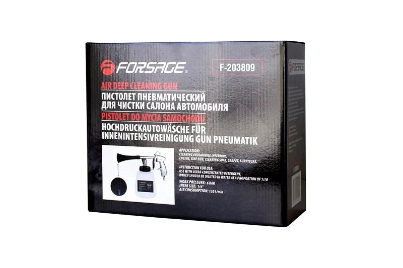 Пистолет пневматический ''Tornado'' для химчистки салона а/м 1 л ,6 bar, 120 л/мин Forsage F-203809