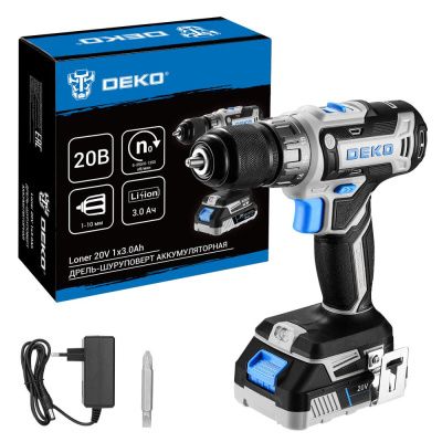 Дрель-шуруповерт аккумуляторная Loner 20V 085-1006 DEKO 085-1006