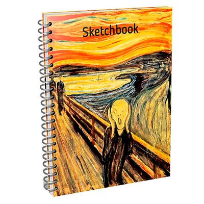 Скетчбук "Мунк. Крик", А5, 100 листов, разноцветный