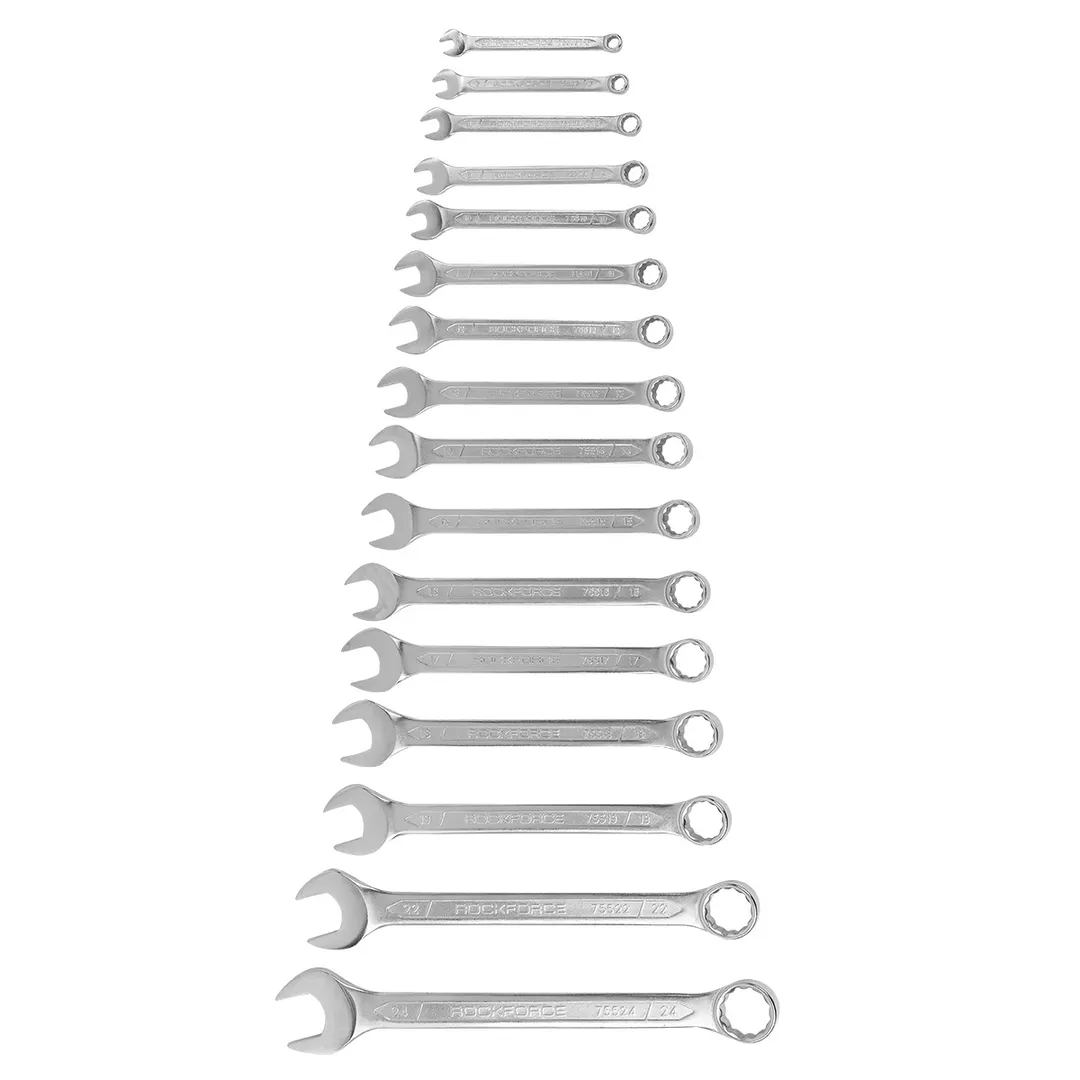 Набор ключей комбинированных 16 пр., 6-19, 22, 24 мм Rock FORCE RF-5161MP