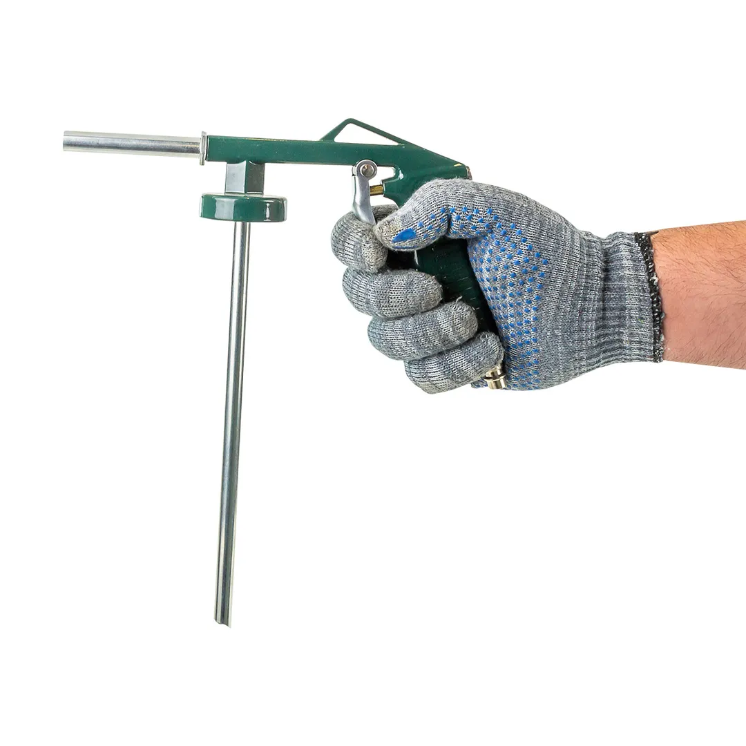 Пневмопистолет для гравитекса внутр. Øсопла 9 мм, рабоч. давление 2-8 бар, max давление 10 бар, расход воздуха 350 л/мин, штуцер 1/4'' RockForce RF-BG-01