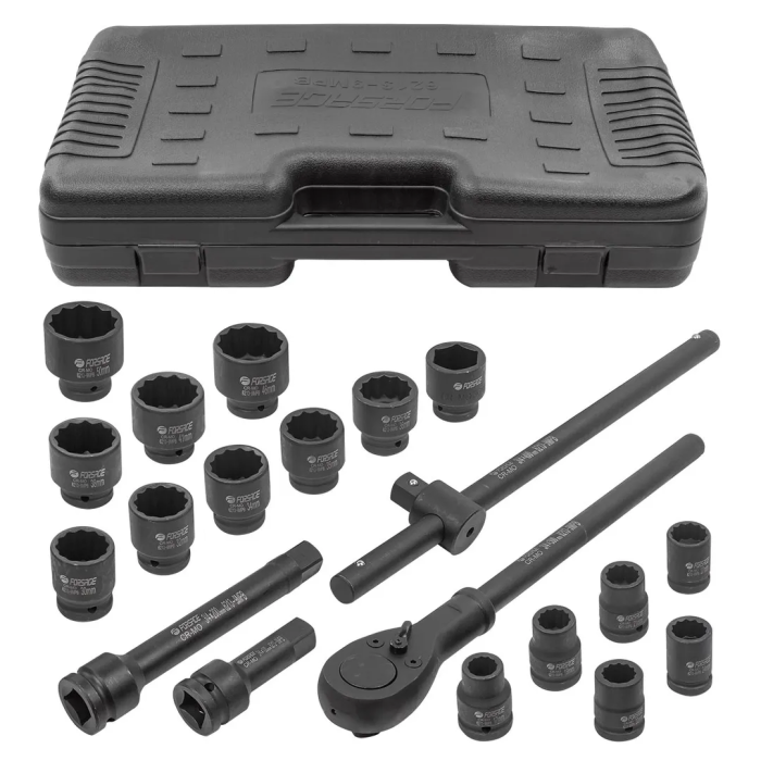 Набор ударных инструментов 21 пр 3/4'' 12-гр 17-50 мм, 6-гр 36 мм Forsage F-6213-9MPB