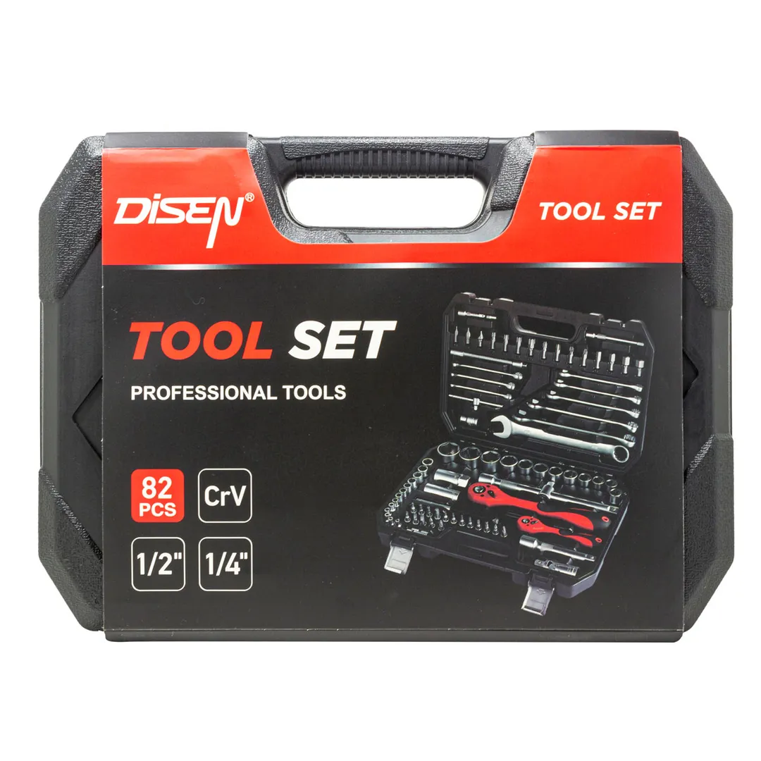 Набор инструментов 82 пр. 1/4''&1/2'' 6-гр. DISEN DS-4821-5