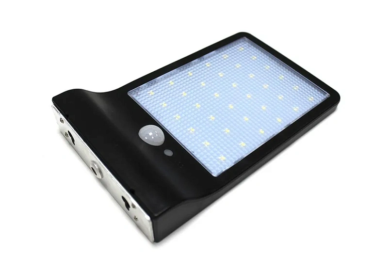 Светильник светодиодный на солнечной батарее с датчиком движения 5.5V,2.5W,18650Li,3.7V,2000mAh,36SMD Led,6500К,раб. время8-10ч,заряд.4-6ч,IP44,180х1 WMC TOOLS WMC-RK-SWC6011-PIR