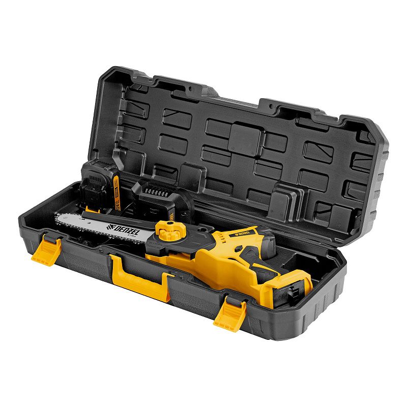 Цепная мини-пила аккумуляторная бесщет., СCS-200BL, шина 200 мм, Li-Ion, 20 В Denzel 58653