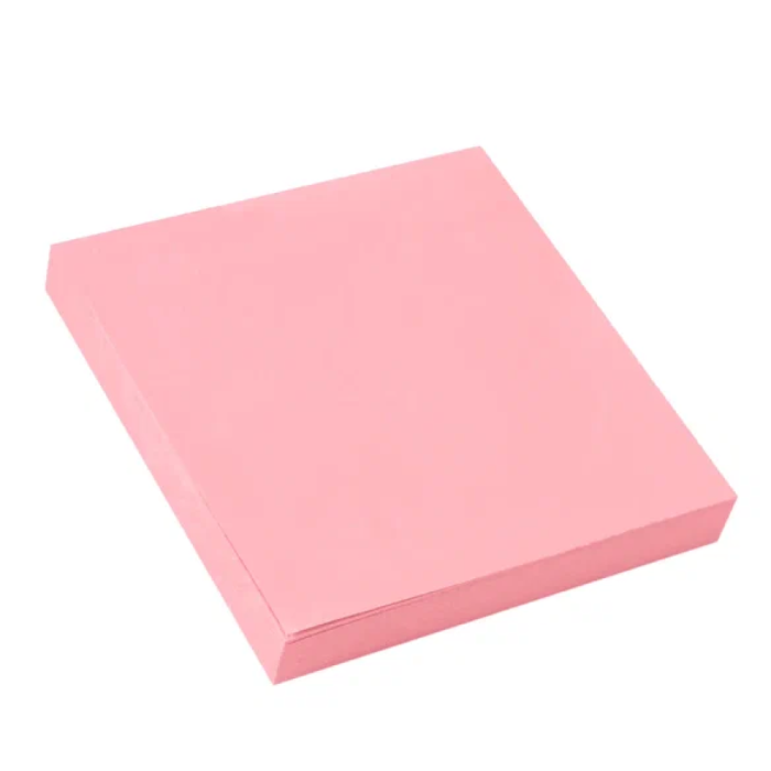 Бумага для заметок на клейкой основе "Yesli:", 75x75 мм, 100 листов, розовый пастель