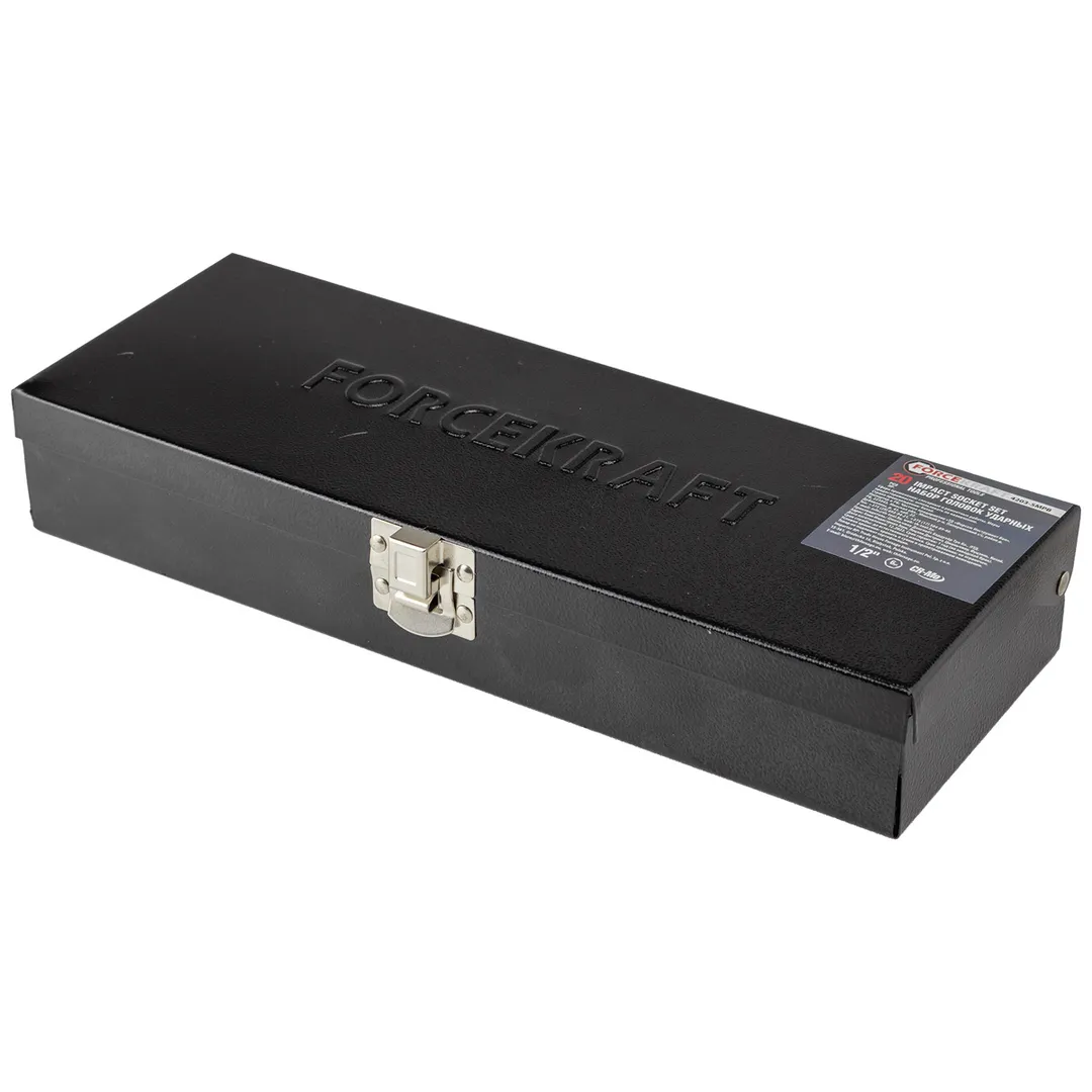 Набор ударных головок 8-24, 27, 30, 32 мм 1/2'' 6-гр 20 пр ForceKraft FK-4203-5MPB