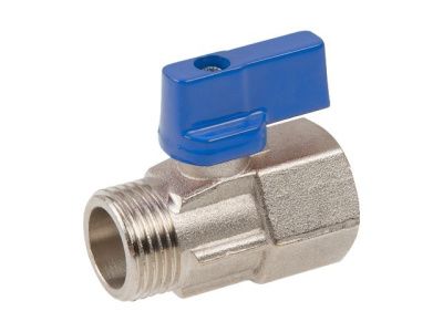 Кран шаровый MINI 1/2'' нар.-вн. синяя ручка AV Engineering AVE13712B