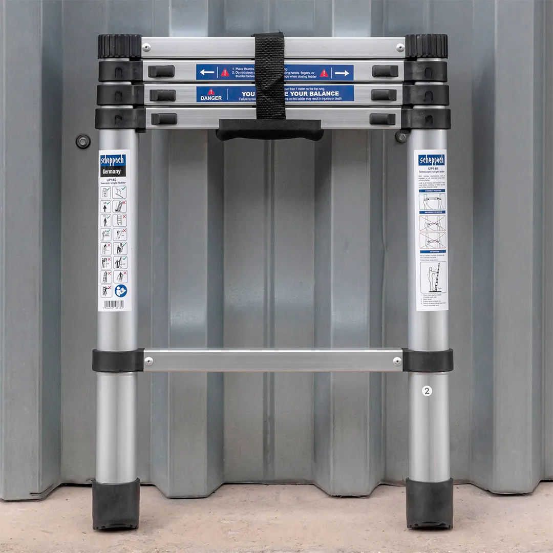 Лестница телескопическая алюм. бытовая 1.4 м 5 ступ. Scheppach Sch-UP140