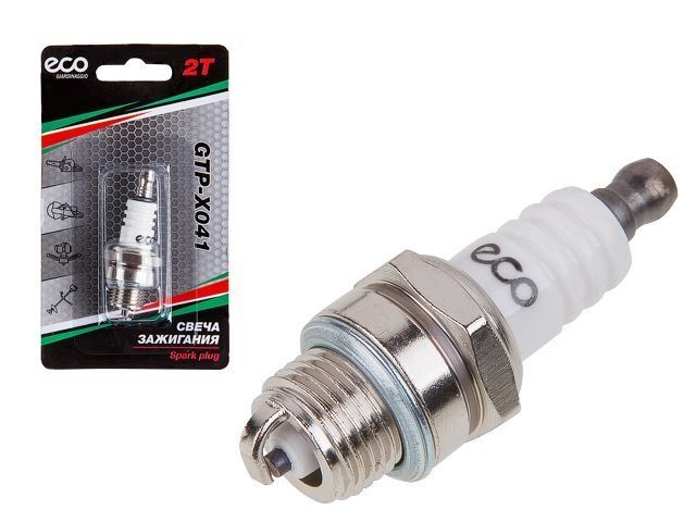 Свеча зажигания GTP-X041, 2Т, М14*1.25, резьба 9,5 мм ECO GTP-X041
