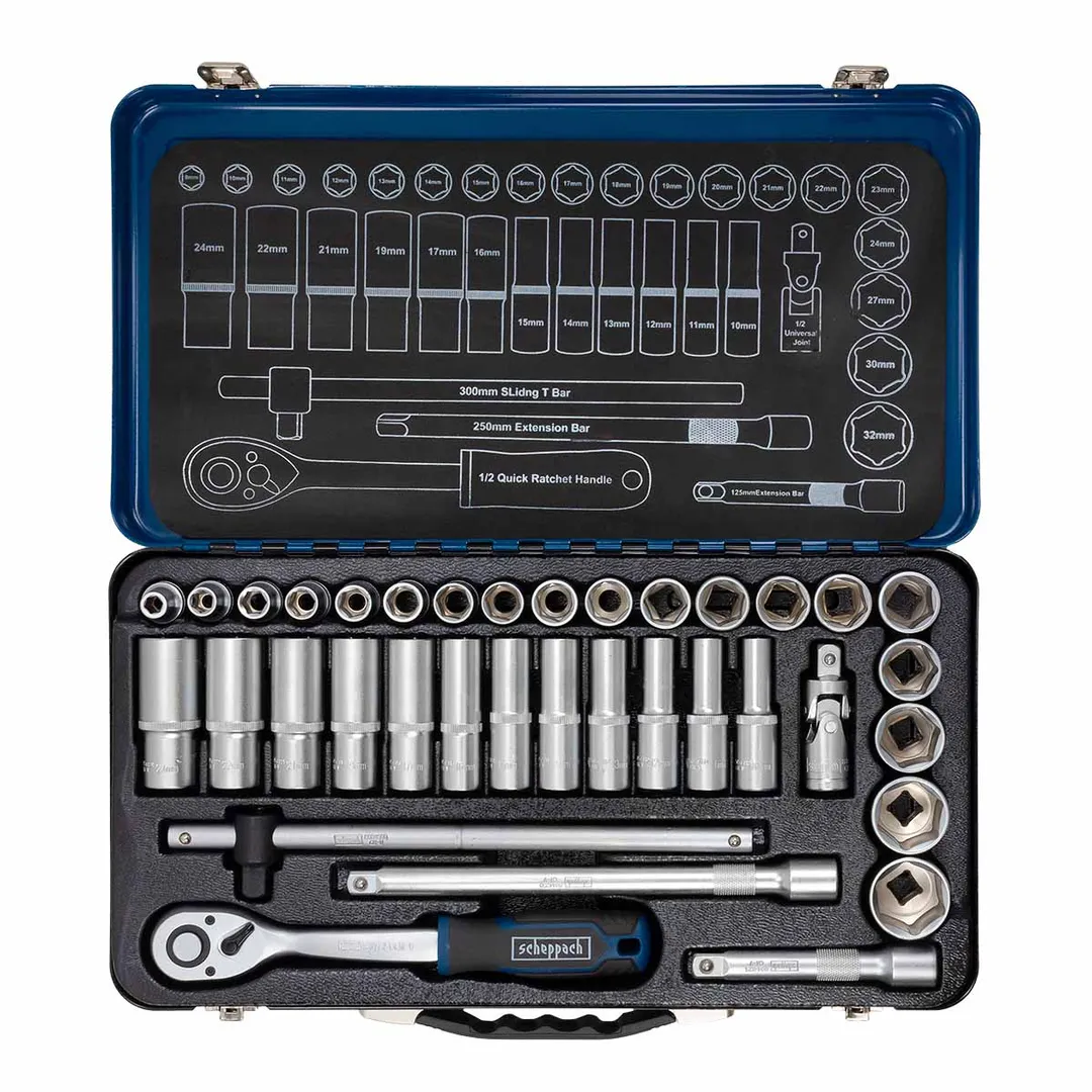 Набор инструментов 36 пр. 1/2'' 6-гр Scheppach Sch-4362M