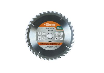 Диск пильный 185×20×2.2 мм, 36 зубов, по дереву, Sturm! 9020-185-20-36T
