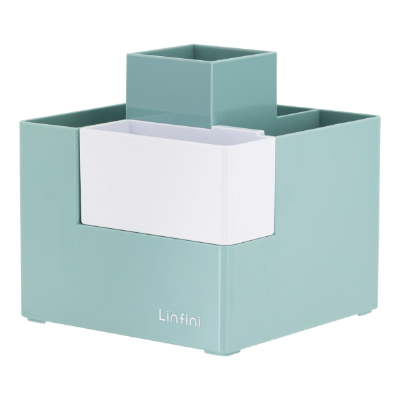 Подставка для канцелярских мелочей Deli "EZ2072", 120x120x123 мм, зеленый