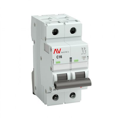 Выключатель автоматический AV-10 2P 16A (C) 10kA EKF AVERES mcb10-2-16C-av