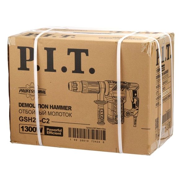 Молоток отбойный SDS-MAX электрич., 1500Вт, 15дж, 4100 уд/мин, 12 полож. зубила PIT GSH25-C2