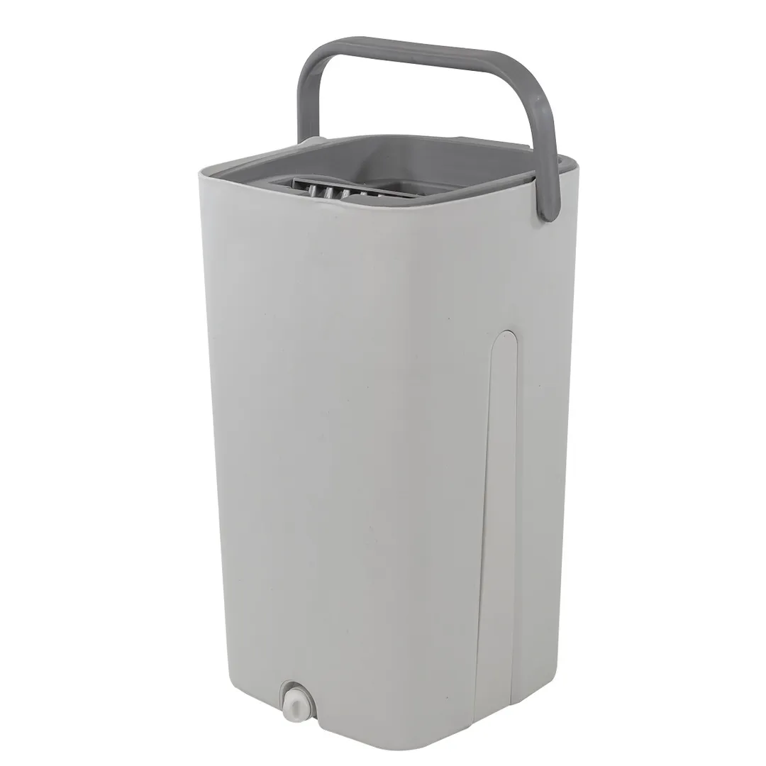 Швабра малая c телескопической ручкой в комплекте с ведром для отжима, цвет белый WMC TOOLS WMC-13(white)