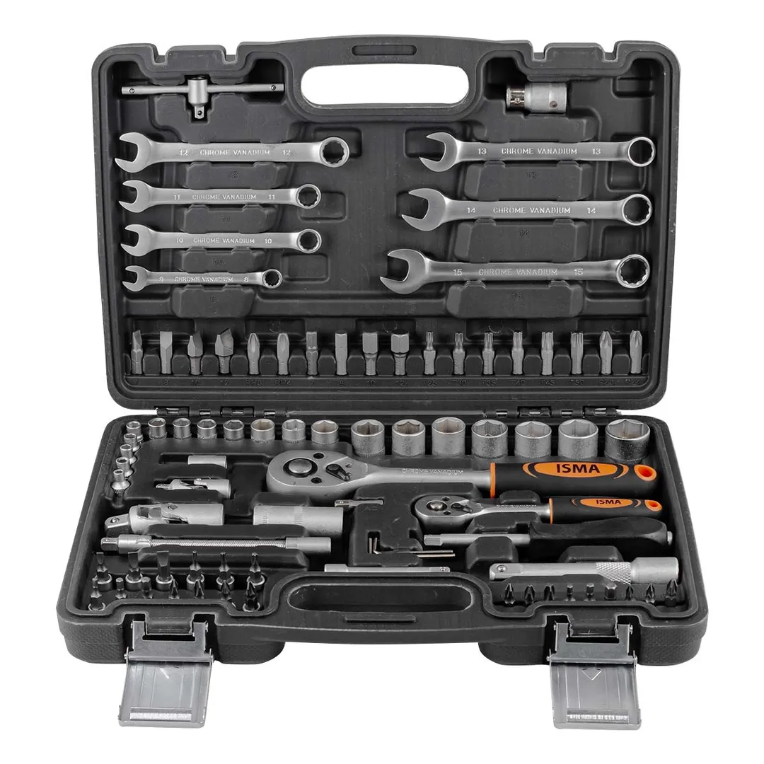 Набор инструментов 82 пр. 1/4''&1/2'' 6-гр. ISMA ISMA-4821-5EURO