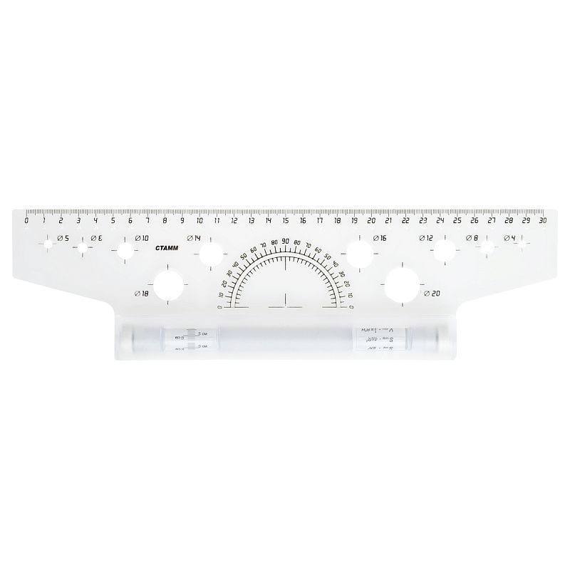 Линейка "Рейсшина", 30 см, прозрачный