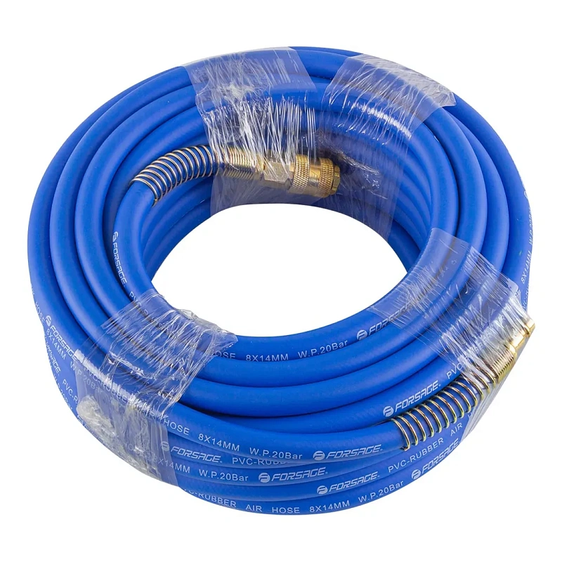 Шланг резиновый воздушный армированный с быстросъемами 8x14 мм, 15 м Forsage F-AHF-158