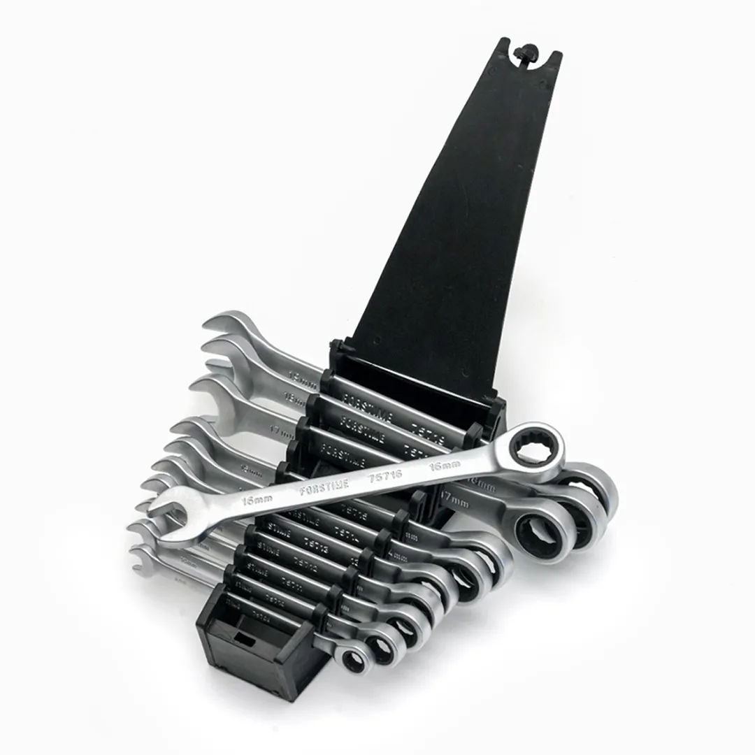 Набор трещоточных комбинированных ключей 8-19 мм 11 пр FORSTIME FT-51112