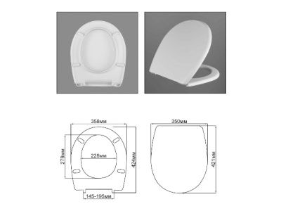 Сиденье для унитаза с крышкой "AVN SD 015m" АВН SD015m