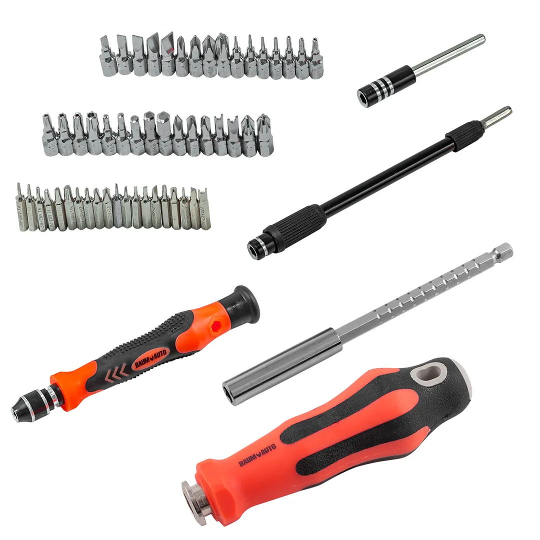 Набор отверток многоцелевых с удлинителем и набором бит для точных работ 57 пр. BaumAuto BM-30311157