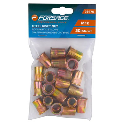 Заклепки резьбовые стальные 20 шт Forsage F-36476