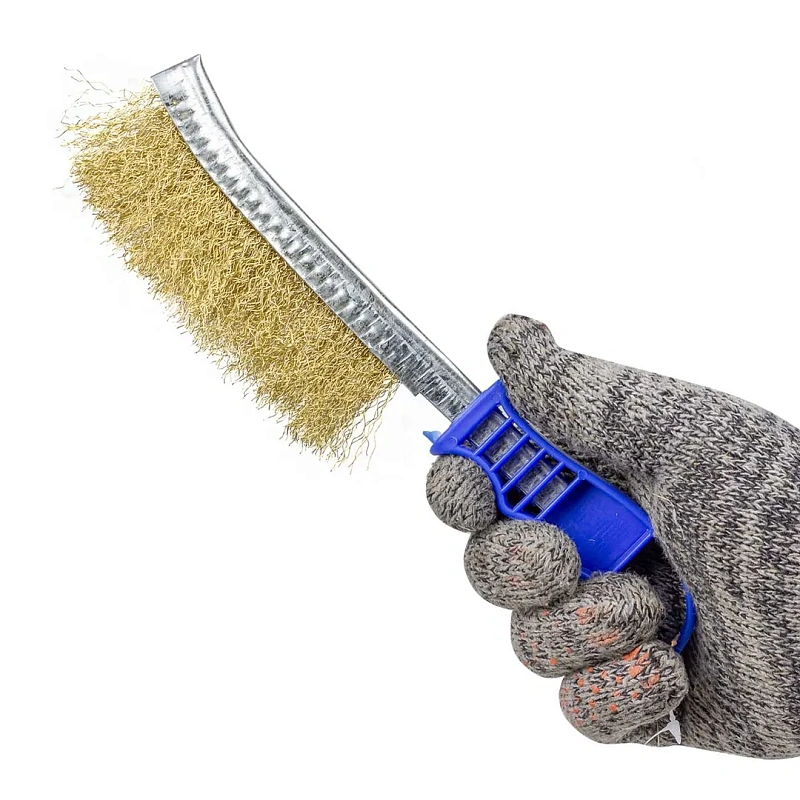 Щетка ручная по металлу с пластиковой ручкой, L общ-250 мм, L раб.-140 мм Forsage F-HB140