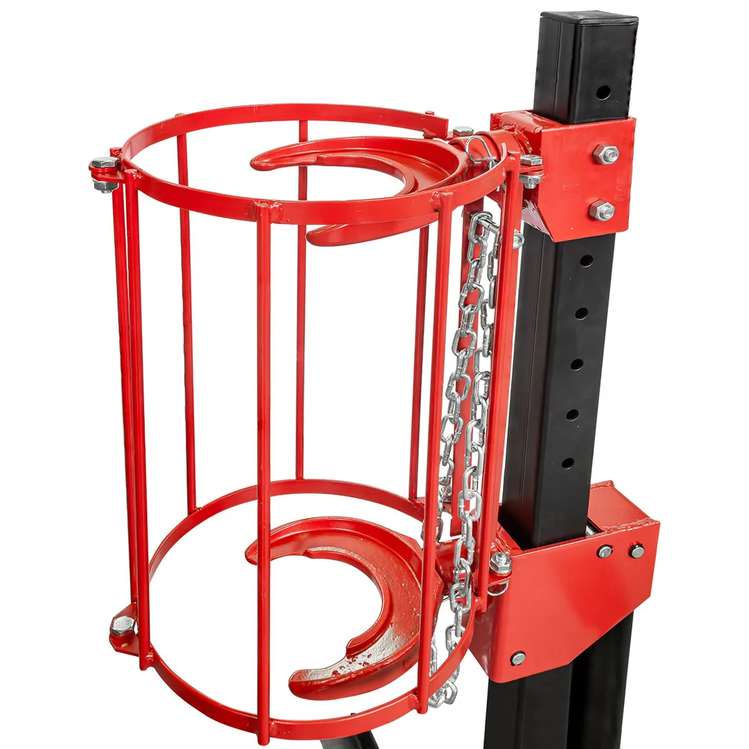 Стяжка пружин гидравлическая напольная с навесным защитным каркасом RockForce RF-1500-6Q