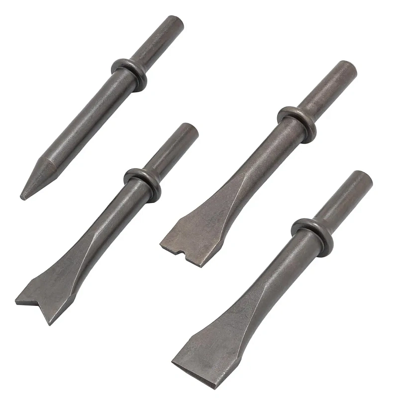 Набор зубил разнопрофильных 4 пр., круглая посадка ø10 мм, L-125 мм Forsage F-RP7002-4