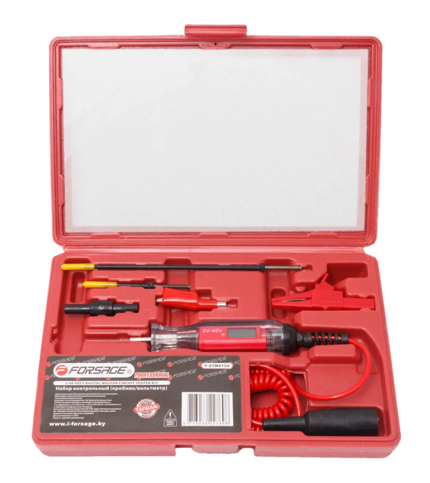 Пробник/вольтметр в комплекте с аксессуарами 6-48V длина провода 3,5 м Forsage F-01M0124