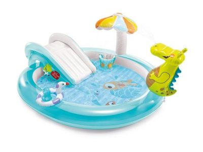Надувной игровой центр Крокодил, 201х170х84 см, от 2 лет INTEX 57165NP