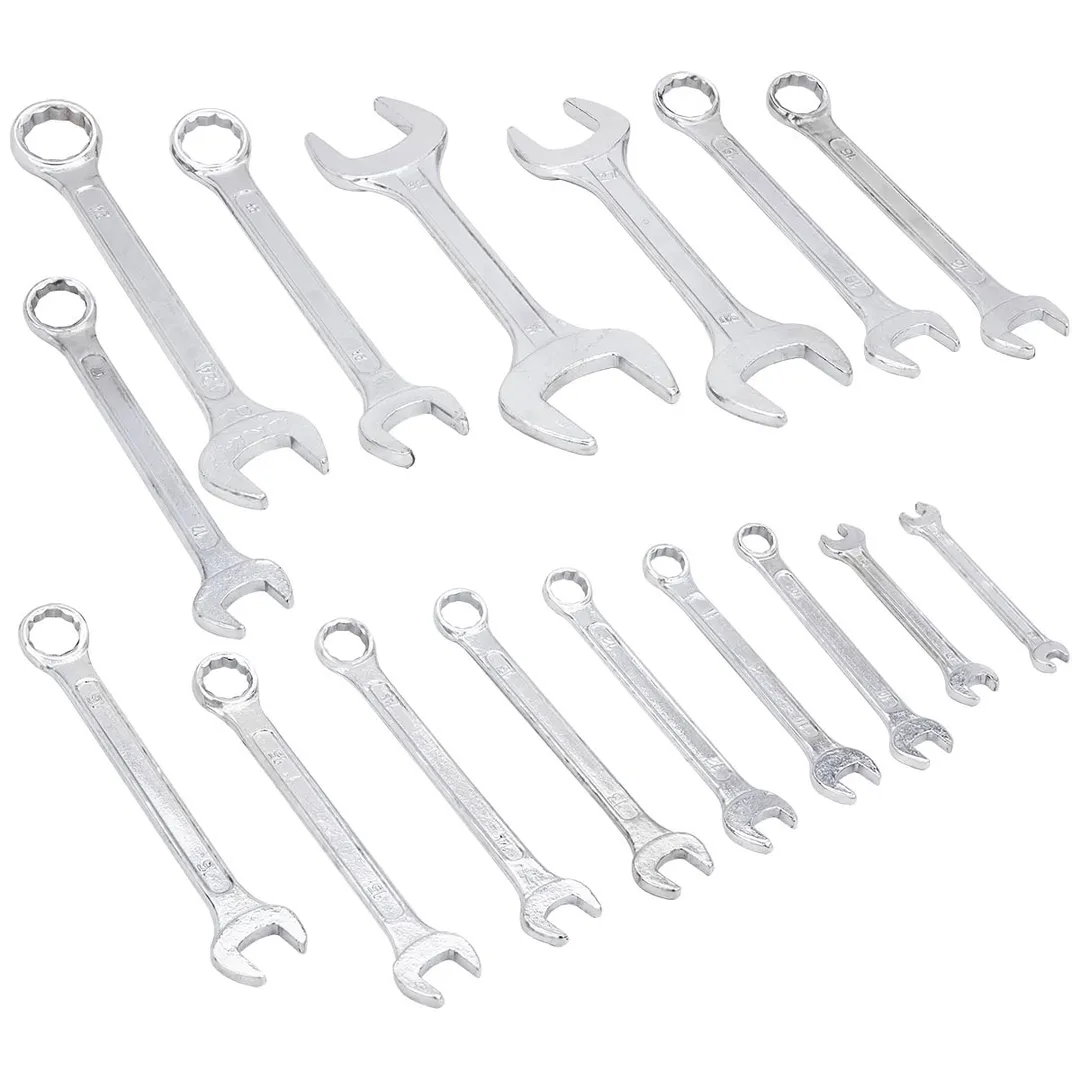 Набор ключей комбинированных и рожковых 6х7-32х36 мм 16 пр. WMC TOOLS WMC-5199