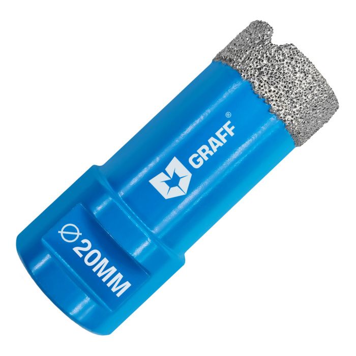Коронка алмазная 20х10 мм по керамограниту для УШМ М14 серия "Master" GRAFF 271420