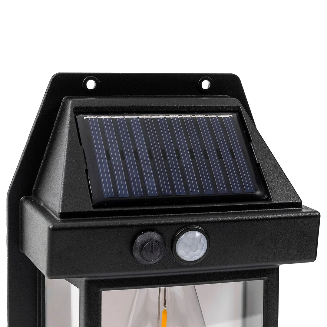 Светильник светодиодный на солнечной батарее с датчиком движения черный, 3.7В/1200мАч WMC TOOLS WMC-WL6009 BLACK