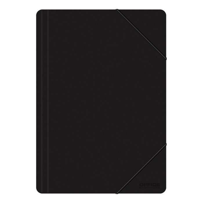 Папка на резинках "Office Products", A4, 15 мм, пластик, черный