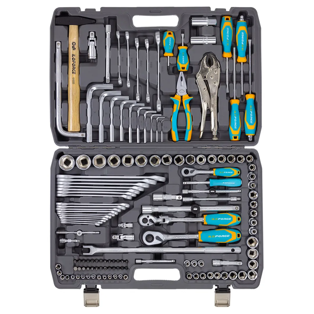 Набор инструментов 142 пр.1/4''&3/8''&1/2'' 6- гр ILOforce IF-41421-5