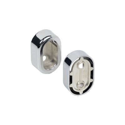 Держатель, розетка, трубы овальной 30*15, хром AKS 113728