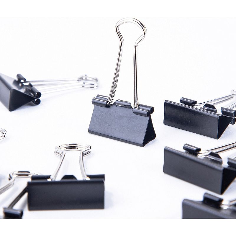 Зажим д/бумаг 25 мм "Deli", черный