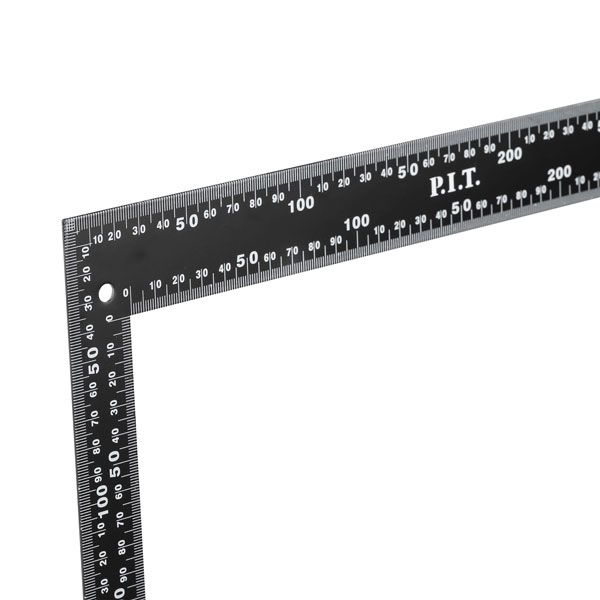 Угольник цельнометаллический ADVANCE HSQR01-0203 (20х30 см, 90°, двойная шкала в мм) PIT HSQR01-0203