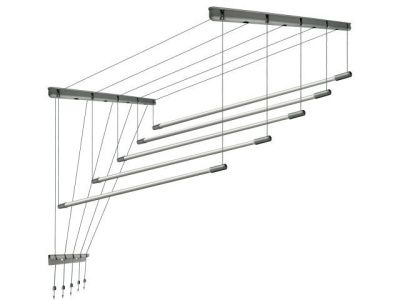 Сушилка для белья потолочная алюминиевая 1,8 м, 5 стержней, SILVER STYLE,